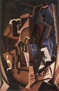 Juan Gris, Still life fiddle and newspaper